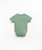 romper Play Up Striped Rib Body - Botanical achterzijde