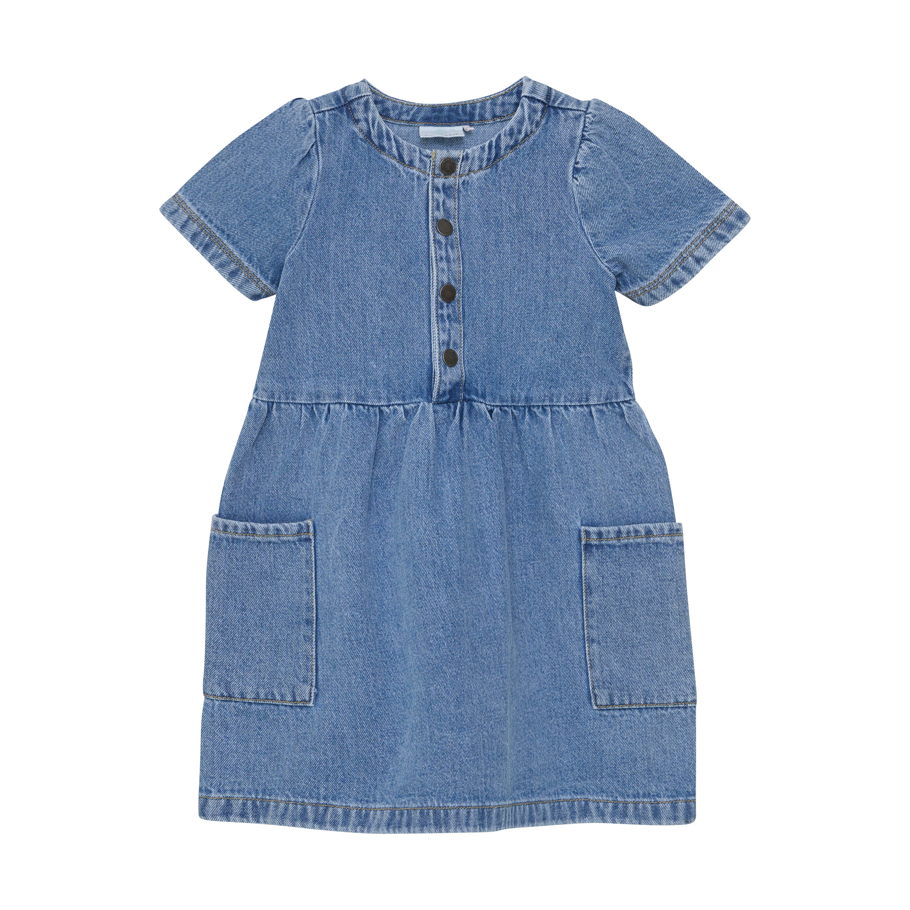 En Fant Dress Denim  - Light Denim Blue voorzijde