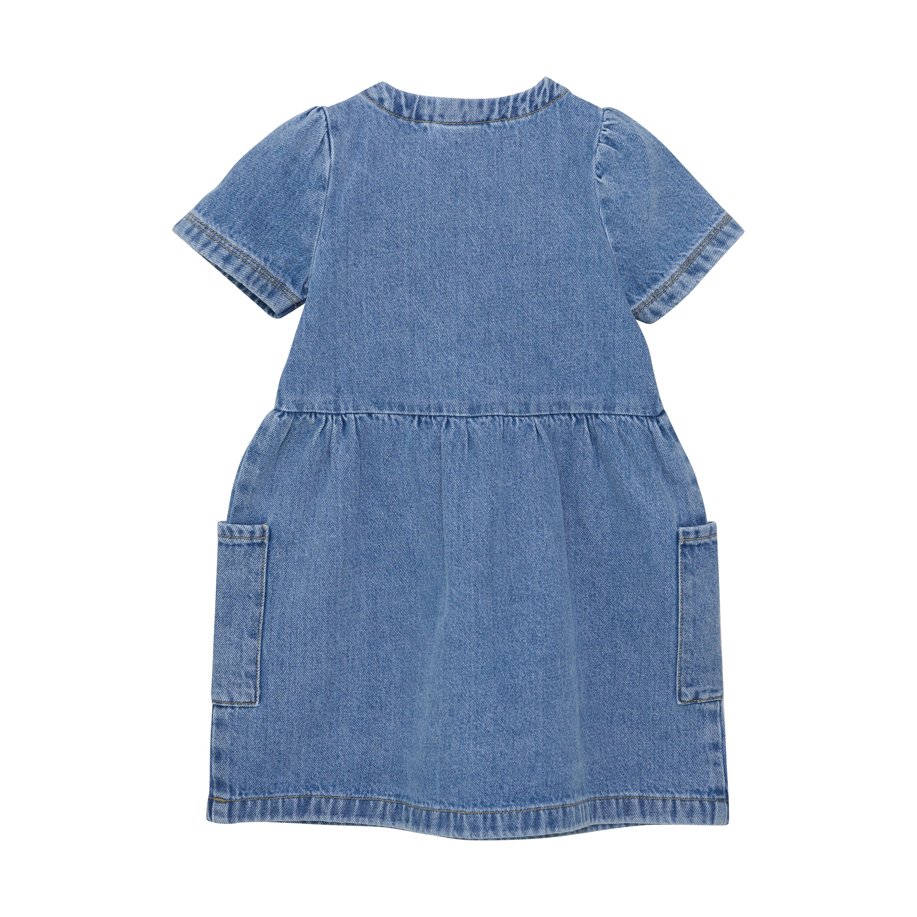 En Fant Dress Denim  - Light Denim Blue achterzijde