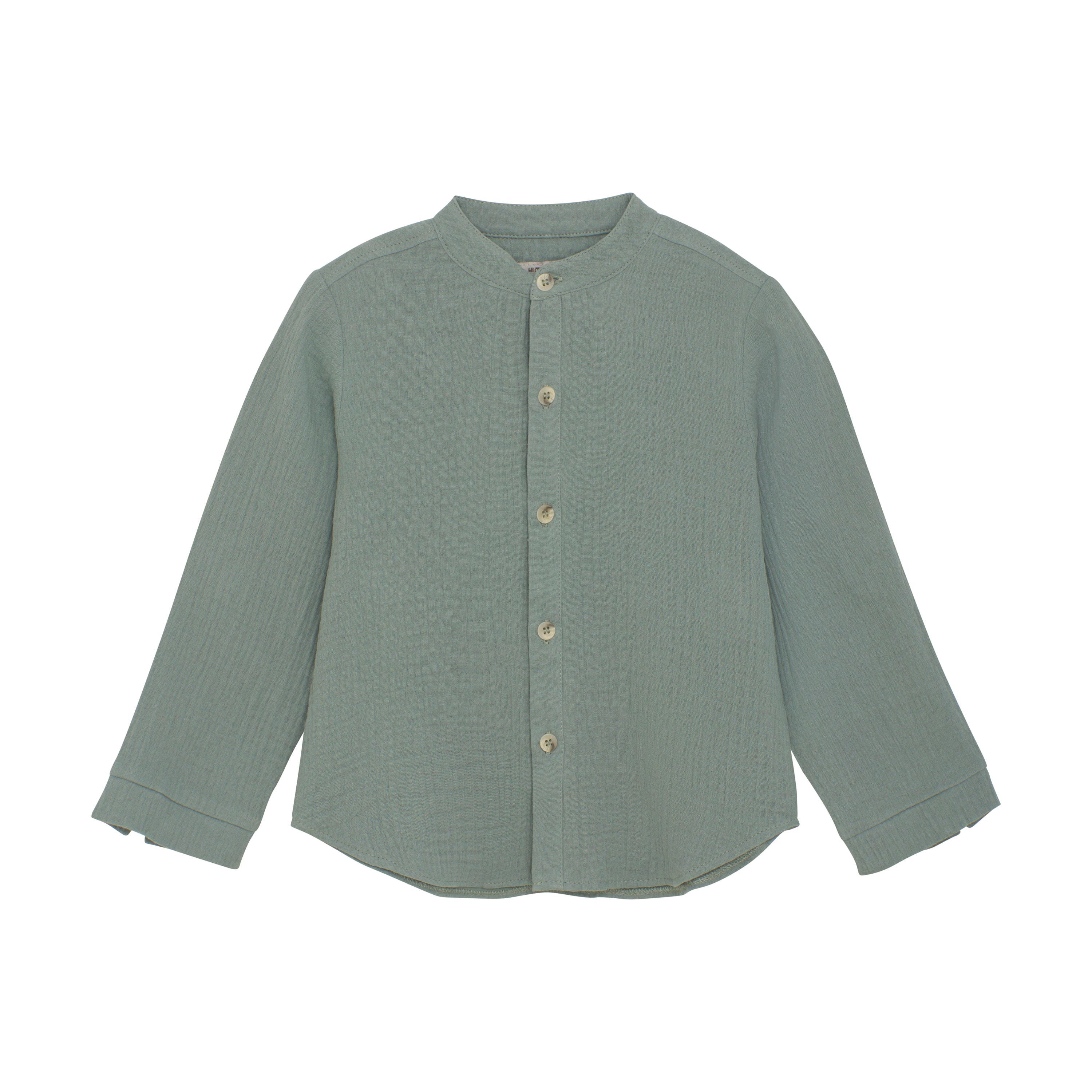 Huttelihut Shirt Longsleeve Muslin - Lily Pad voorzijde