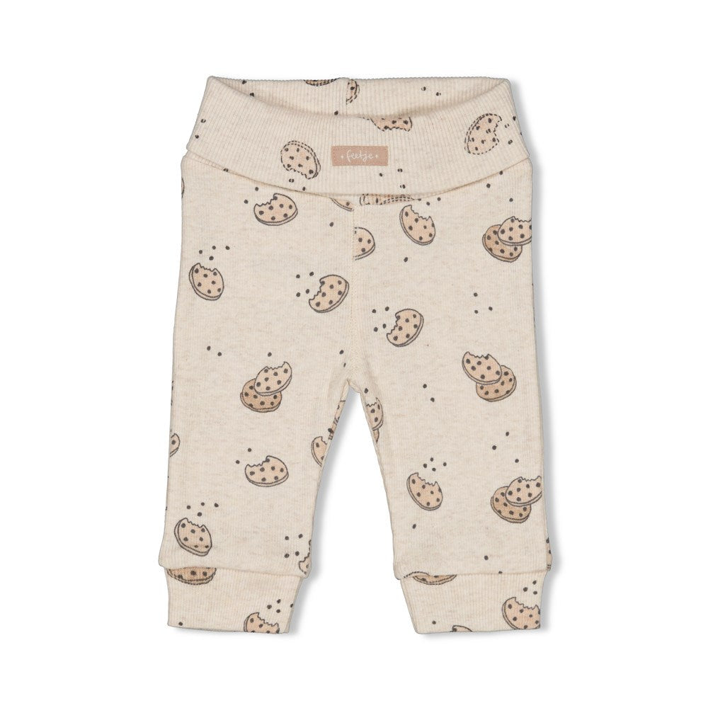 Feetje Broek AOP Rib - Cute Cookie voorkant