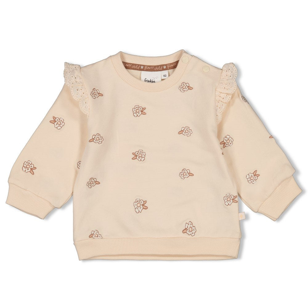 Feetje Sweater - Flower Field voorzijde